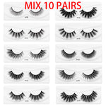 1 pair of natural eyelashes Color base card imitation mink hair thick 3d false eyelashes