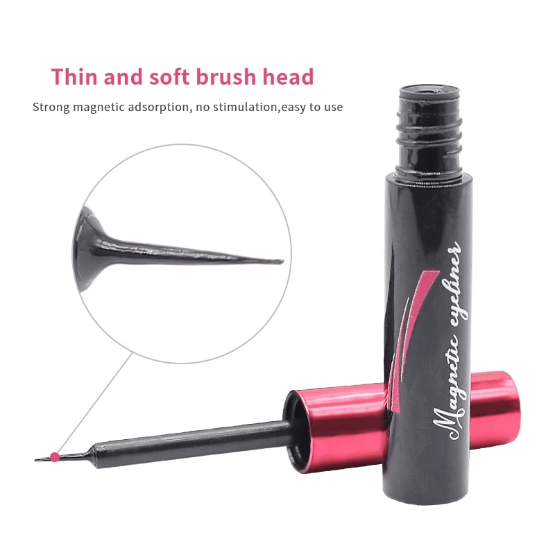 Reusable Waterproof Magnetic Eyelashes And Liner Kit