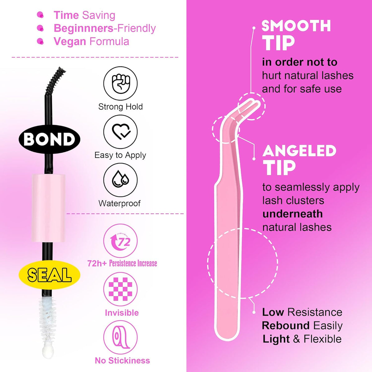 Joliejuly 30D+40D-0.07D-9-16MIX KIT DIY Eyelash 280pcs