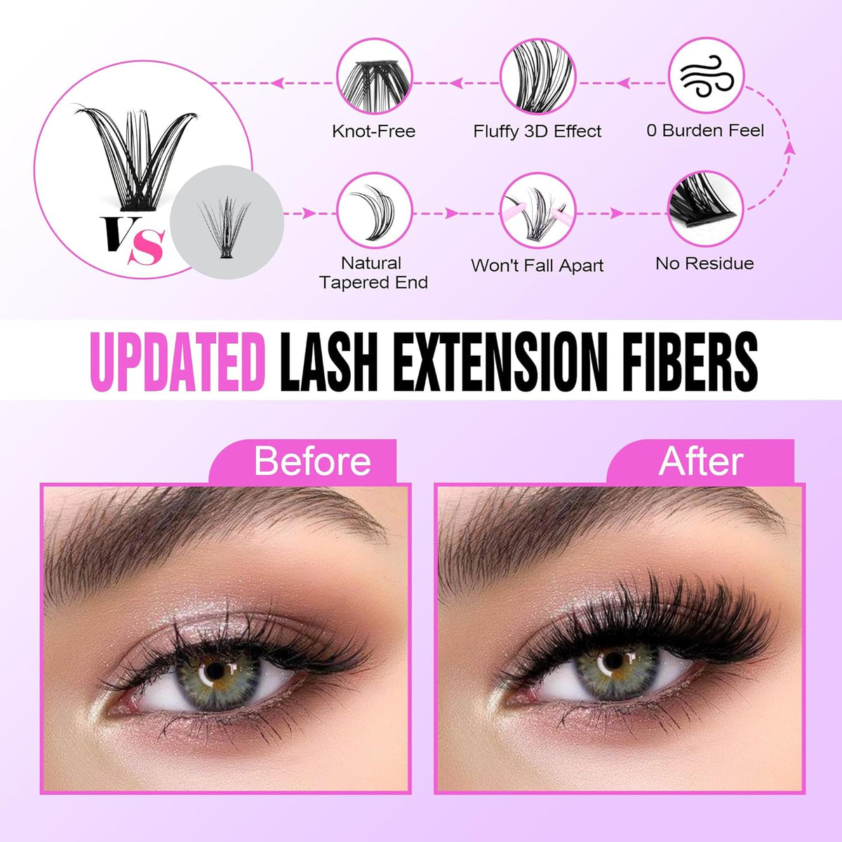 Joliejuly 30D+40D-0.07D-9-16MIX KIT DIY Eyelash 280pcs