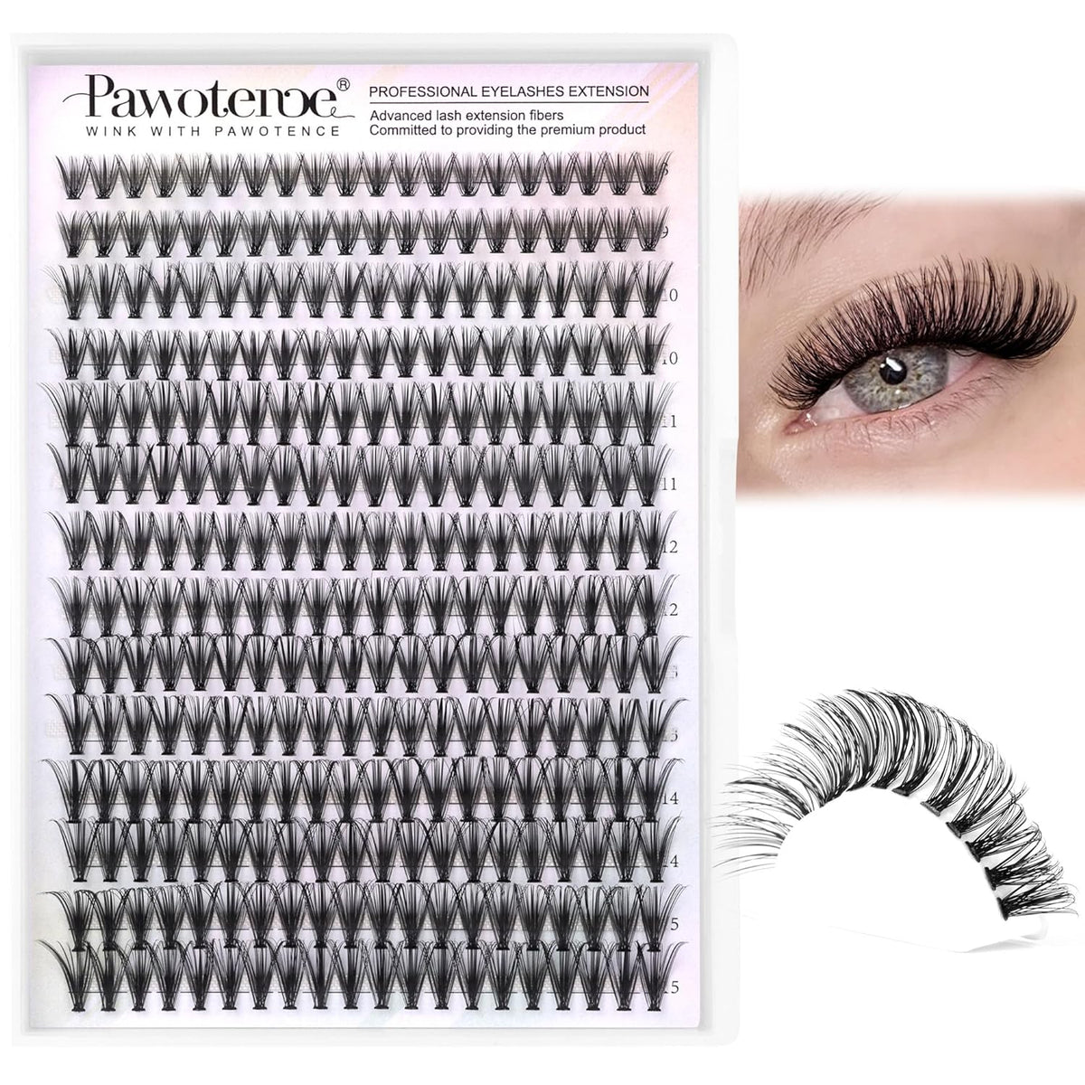 Joliejuly 30D+40D-0.07D-9-16MIX KIT DIY Eyelash 280pcs
