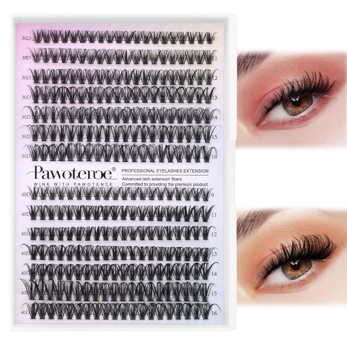 Joliejuly 30D+40D-0.07D-9-16MIX KIT DIY Eyelash 280pcs
